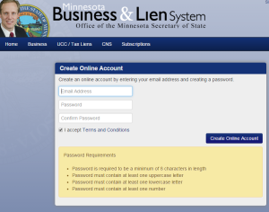 MNSecOfStateSignUp-300x236 How To Start a Limited Liability Company LLC In Minnesota