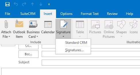 location of email signature editing for Microsoft Outlook 