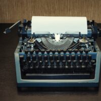 Old school insurance typewriter