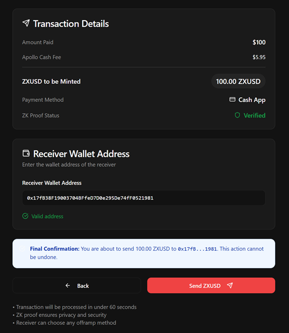 apollocash-simple-send-and-receive-ui-3 BLAQclouds Unveils ApolloCASH — A Breakthrough Settlement Protocol Connecting Global Cash Apps to Web3 Liquidity