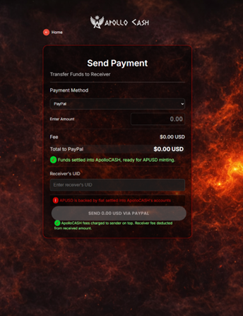 apollocash-transaction BLAQclouds, Inc. Expands Web3 Infrastructure With ApolloCASH, Introducing Transaction-Bound APUSD Settlement, Single-Use Liquidity Pools, and New Address Book & Referral Features